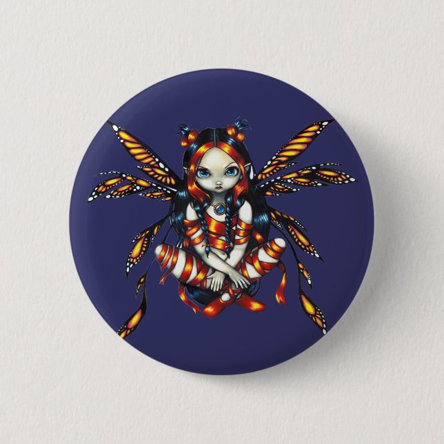 Badge Rond 5 Cm Bouton "de fée de nuit étoilée" (Devant)