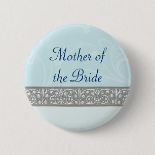 Badge Rond 5 Cm Bouton de fête de la mariée de la frise décorative
