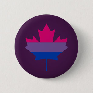 Badge Rond 5 Cm Bouton de feuille d'érable de fierté de