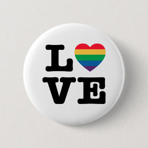 Badge Rond 5 Cm Bouton de fierté de coeur d'amour