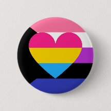 Bouton de fierté de Genderfluid Panromantic