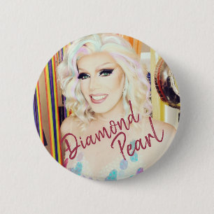 Badge Rond 5 Cm Bouton de "fierté" de perle de diamant