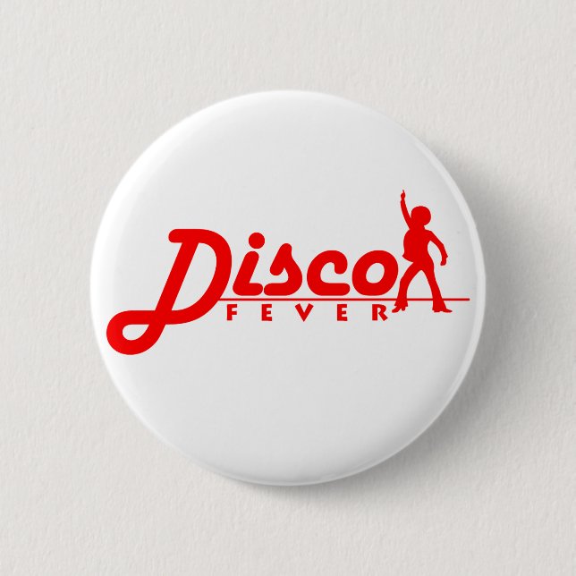 Badge Rond 5 Cm Bouton de fièvre de disco (Devant)