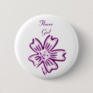 Badge Rond 5 Cm Bouton de fleur de demoiselle de honneur