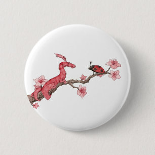 Badge Rond 5 Cm Bouton de fleurs de cerisier