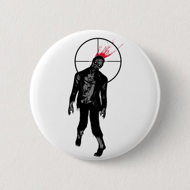 Badge Rond 5 Cm bouton de floc de zombi (Devant)