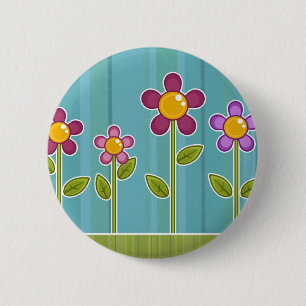Badge Rond 5 Cm bouton de flowerpower