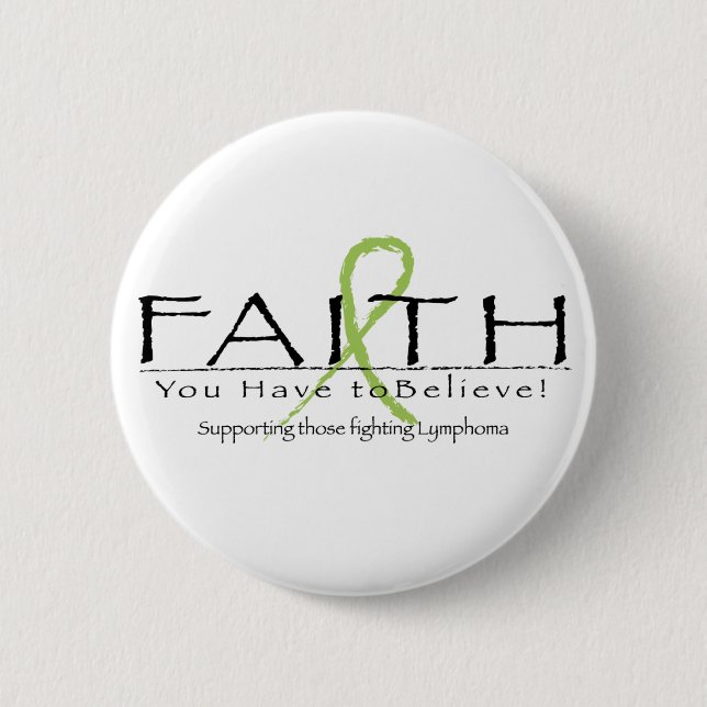 Badge Rond 5 Cm Bouton de foi-ruban de lymphome (Devant)