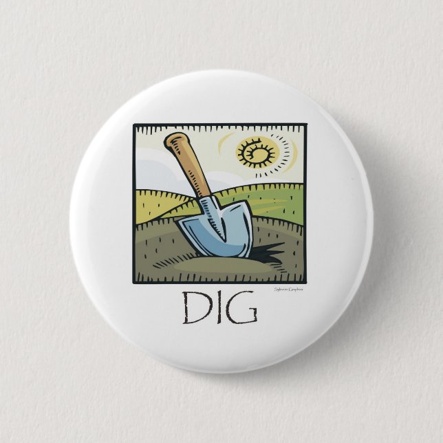 Badge Rond 5 Cm Bouton de fouille (Devant)