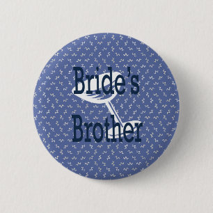 Badge Rond 5 Cm Bouton de frère de jeunes mariées