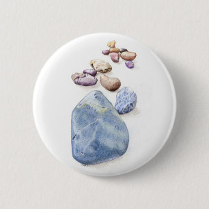 Badge Rond 5 Cm Bouton de galets de plage