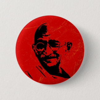 Badge Rond 5 Cm Bouton de Gandhi
