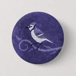 Badge Rond 5 Cm Bouton de geai bleu