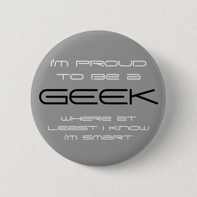 Badge Rond 5 Cm Bouton de Geek-Estime (Devant)