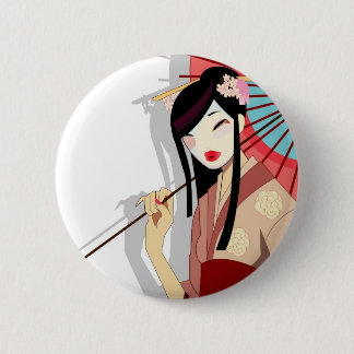 Badge Rond 5 Cm Bouton de geisha de Yume