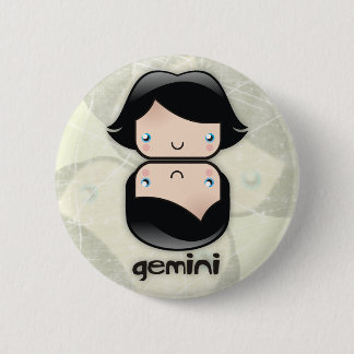 Badge Rond 5 Cm Bouton de Gémeaux