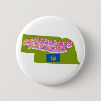 Badge Rond 5 Cm Bouton de Geocaching Nébraska