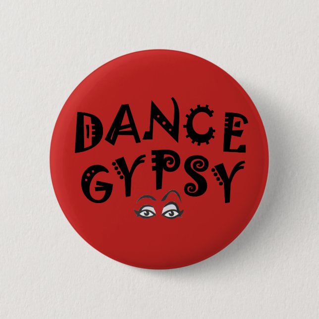 Badge Rond 5 Cm Bouton de gitan de danse (Devant)