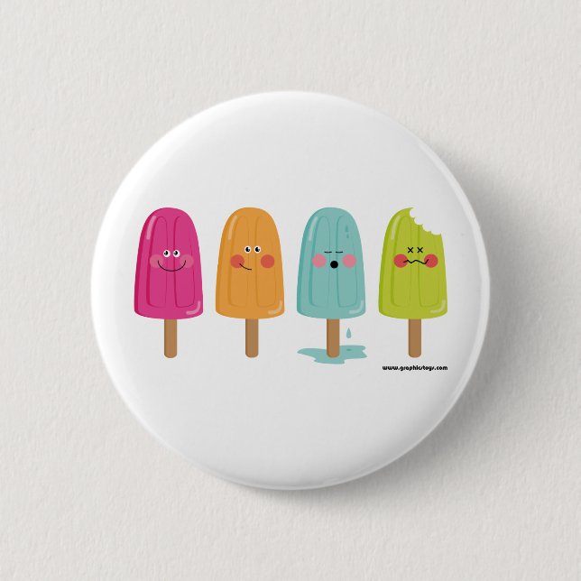 Badge Rond 5 Cm bouton de glace (Devant)