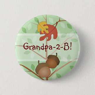 Badge Rond 5 Cm Bouton de glands de région boisée