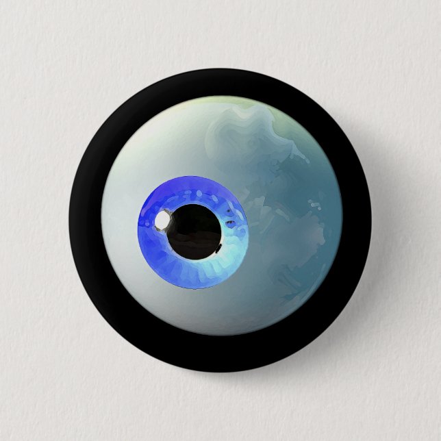 Badge Rond 5 Cm Bouton de globe oculaire (Devant)