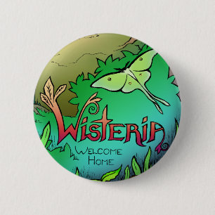 Badge Rond 5 Cm Bouton de glycines