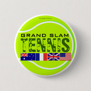 Badge Rond 5 Cm Bouton de Grand Chelem de tennis