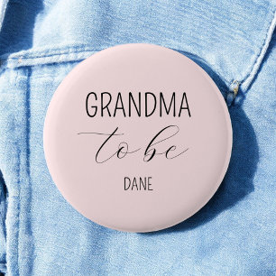 Badge Rond 5 Cm Bouton de grand-mère pour être rose Baby shower