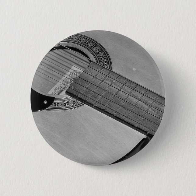 Badge Rond 5 Cm Bouton de guitare (Devant)