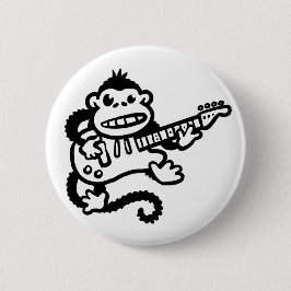 Badge Rond 5 Cm Bouton de guitare de singe