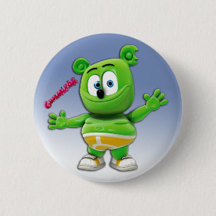 Badge Rond 5 Cm Bouton de Gummibär sur le bleu