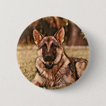 Bouton de Hackibus de chien de berger allemand