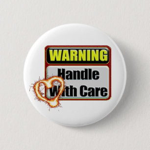 Badge Rond 5 Cm Bouton de HandleWithCare