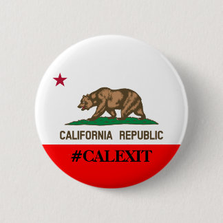 Badge Rond 5 Cm Bouton de hashtag drapeau de l'état Calexit
