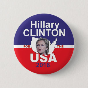 Badge Rond 5 Cm Bouton de Hillary 2016