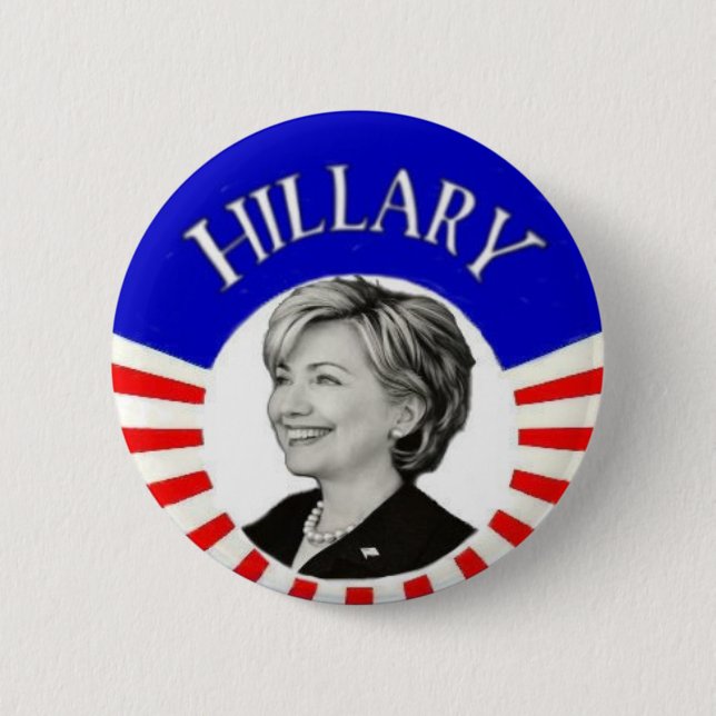 Badge Rond 5 Cm Bouton de Hillary Clinton (Devant)