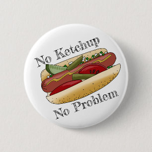 Badge Rond 5 Cm Bouton de hot-dogs de Chicago