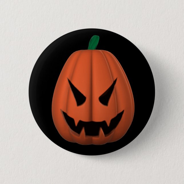 Badge Rond 5 Cm Bouton de Jack O'Lantern de vampire (Devant)