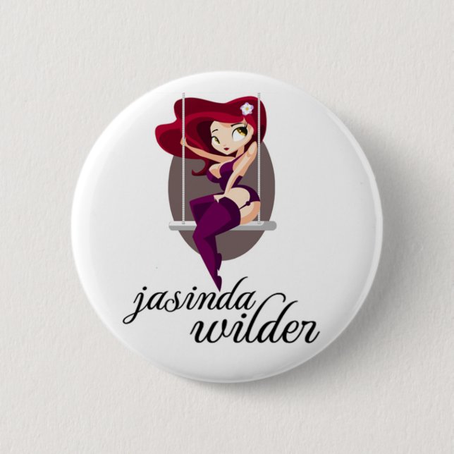 Badge Rond 5 Cm Bouton de Jasinda (Devant)