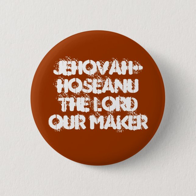 Badge Rond 5 Cm Bouton de Jéhovah-Hoseanu (Devant)