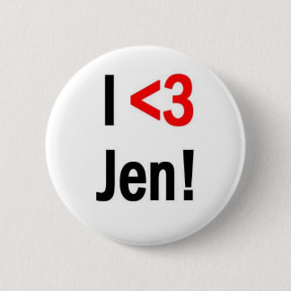 Badge Rond 5 Cm Bouton de Jen du coeur I