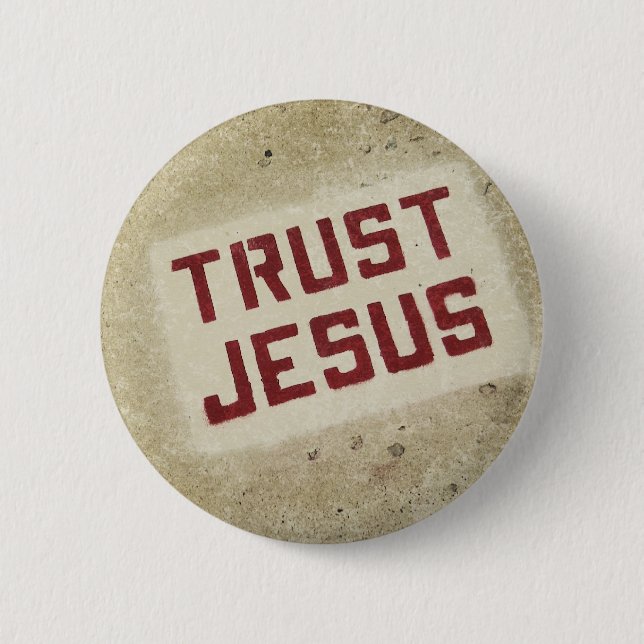 Badge Rond 5 Cm Bouton "de Jésus de confiance" (Devant)