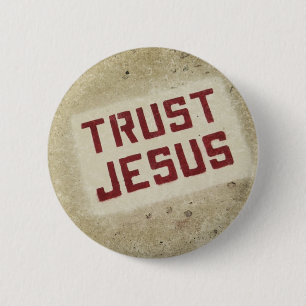 Badge Rond 5 Cm Bouton "de Jésus de confiance"