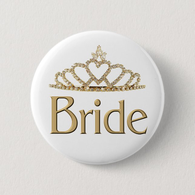 Badge Rond 5 Cm Bouton de jeune mariée (Devant)