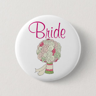 Badge Rond 5 Cm Bouton de jeune mariée
