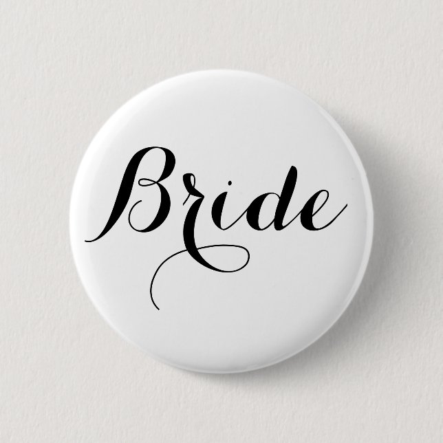 Badge Rond 5 Cm Bouton de jeune mariée (Devant)