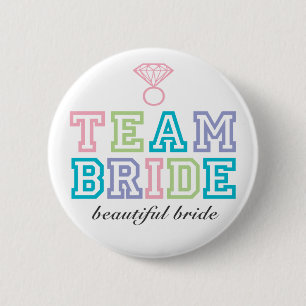 Badge Rond 5 Cm Bouton de jeune mariée d'équipe