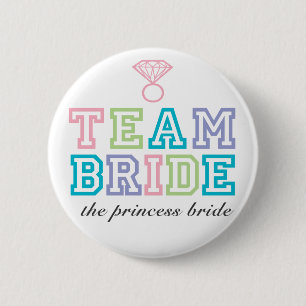 Badge Rond 5 Cm Bouton de jeune mariée d'équipe