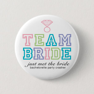 Badge Rond 5 Cm Bouton de jeune mariée d'équipe