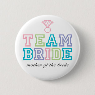 Badge Rond 5 Cm Bouton de jeune mariée d'équipe